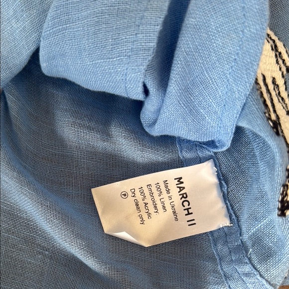 Eleven March 11 Dress 100% Linen XS 
Pullover Mini Boho Travel Pockets - Picture 4 of 14